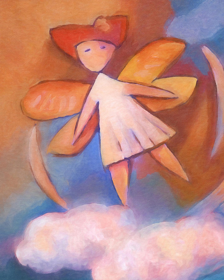 Cloud Angel Painting by Lutz Baar