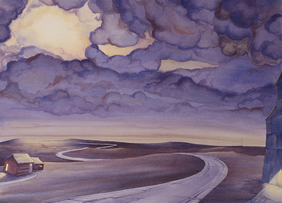 Cloud Break on the Northern Plains I Painting by Scott Kirby