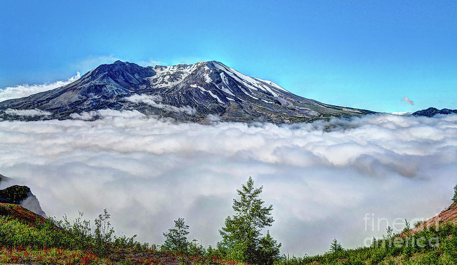 Cloud Cover at Mount St. Helens Photograph by Deborah Klubertanz
