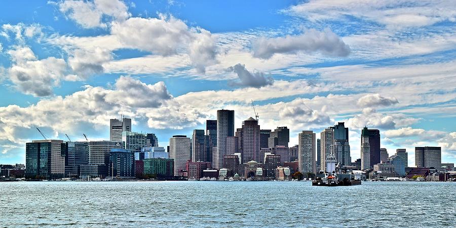 Cloud Covered Boston Harbor Photograph by Frozen in Time Fine Art Photography