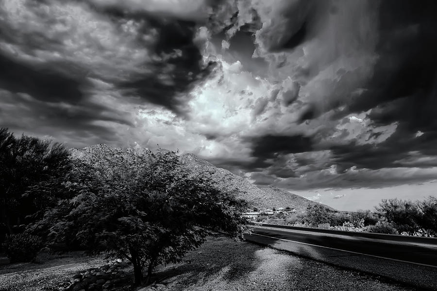 Black And White Photograph - Cloud Drama h07 by Mark Myhaver