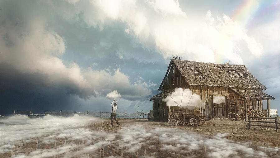 Cloud Farm Digital Art by Cynthia Decker