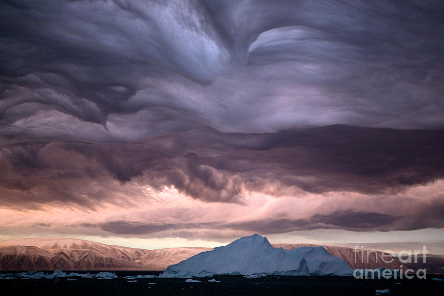 Cloud Formation over Arctic Sky in Greenland Photograph by BC Alexander