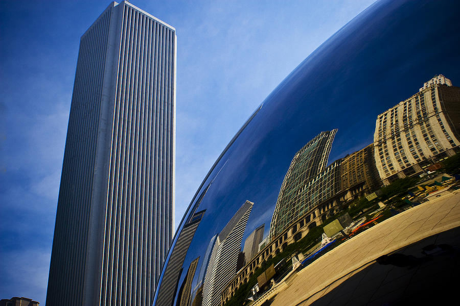 Cloud Gate and Aon Center Photograph by Roger Passman