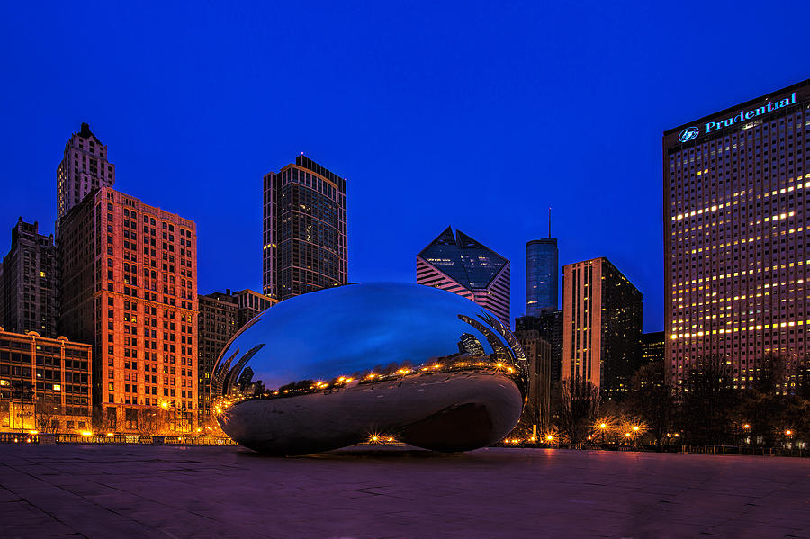Cloud Gate at Twilight Photograph by Andrew Soundarajan