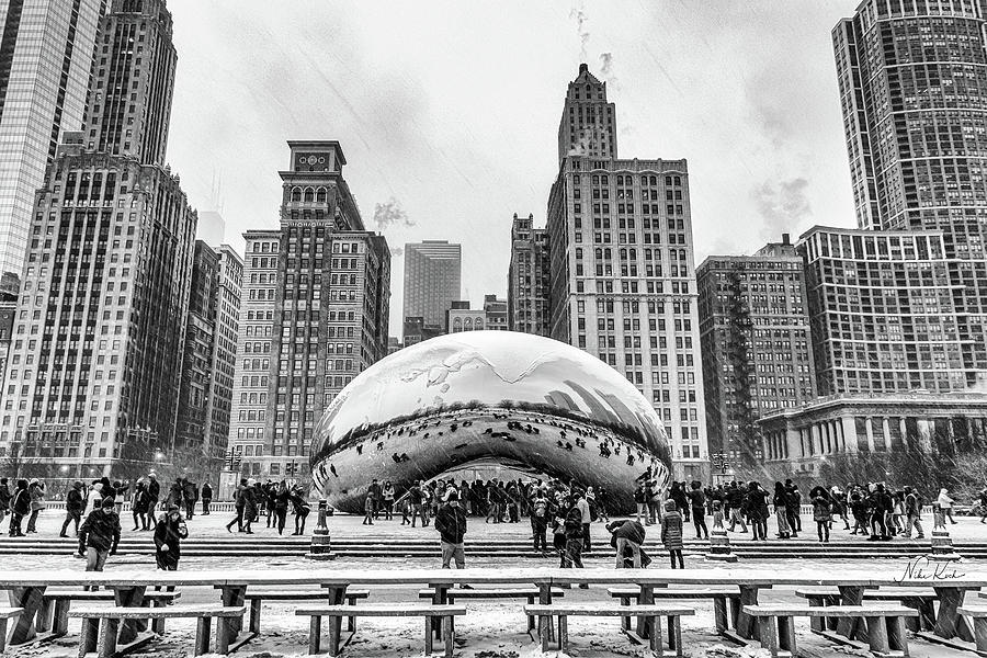Cloud Gate BW Photograph by Framing Places