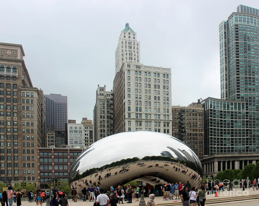 Cloud Gate Chicago color 1 Photograph by Cheryl Del Toro
