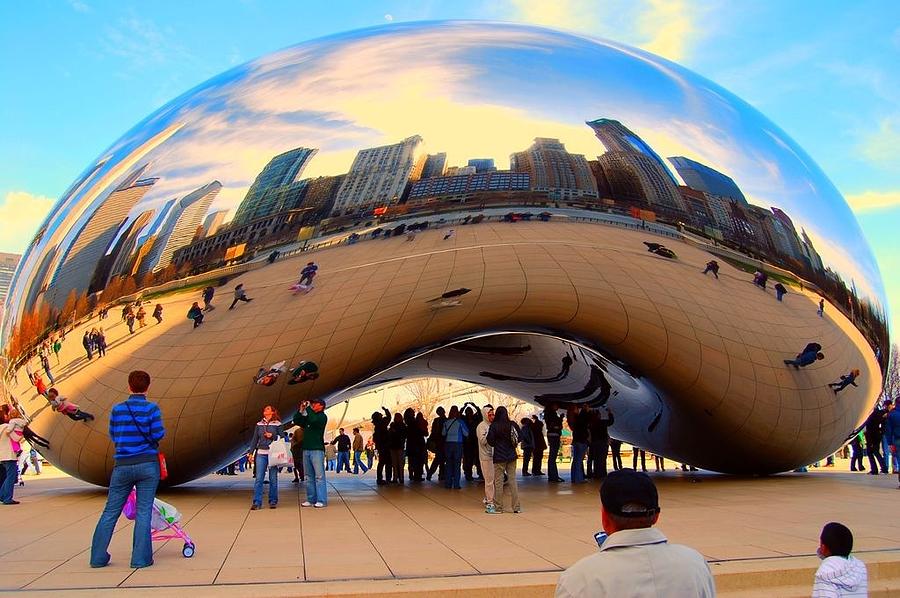 Cloud Gate Sculpture Photograph By Collette Rogers - Fine Art America