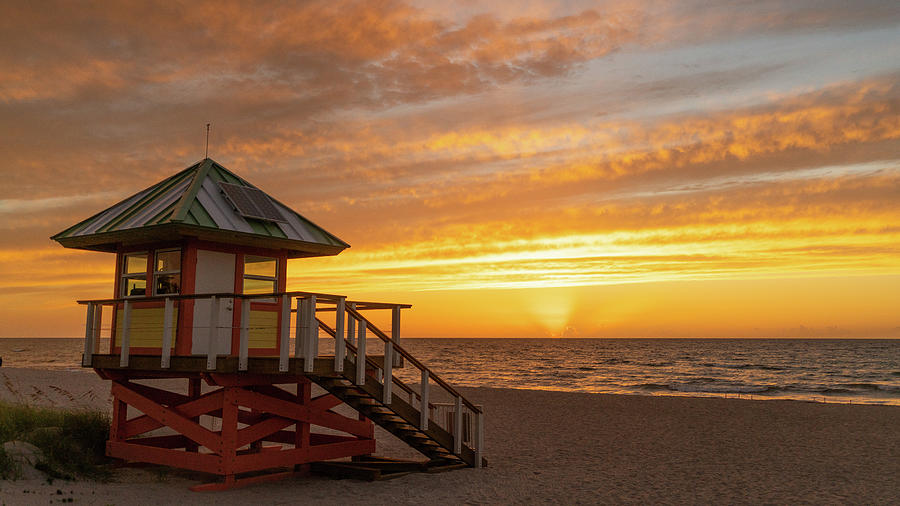 Cloud Glow Sunrise 3 Delray Beach Florida Photograph by Lawrence S Richardson Jr