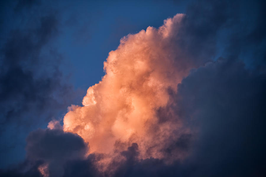 Cloud Highlighted by Sun at Sunset Photograph by Artur Bogacki