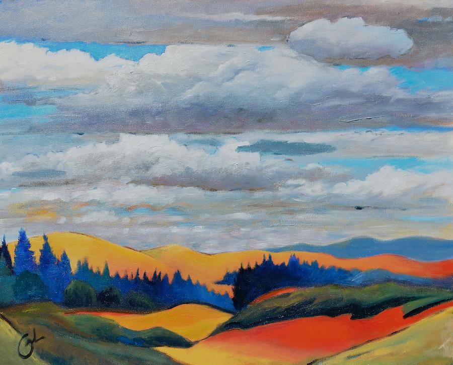 Landscape Painting - Cloud Lines by Gary Coleman