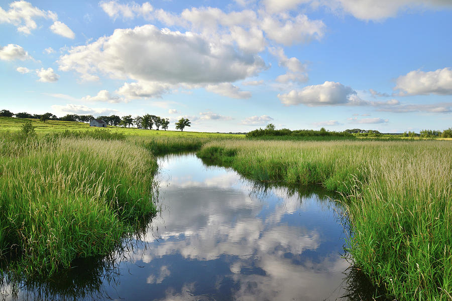 Cloud Mirror Image in Glacial Park Photograph by Ray Mathis