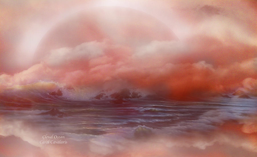 Cloud Ocean Mixed Media by Carol Cavalaris
