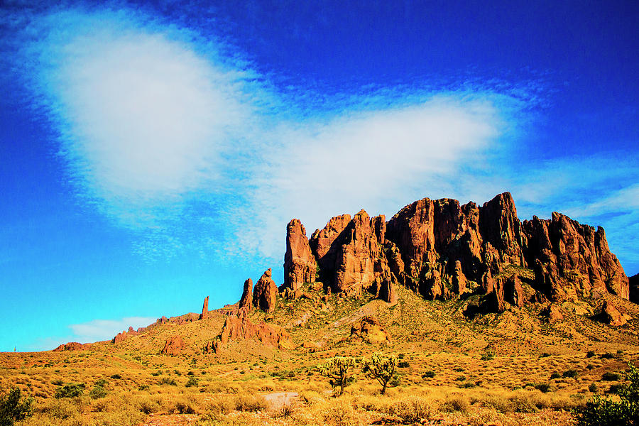 Cloud over Superstition Mountain Photograph by Roger Passman