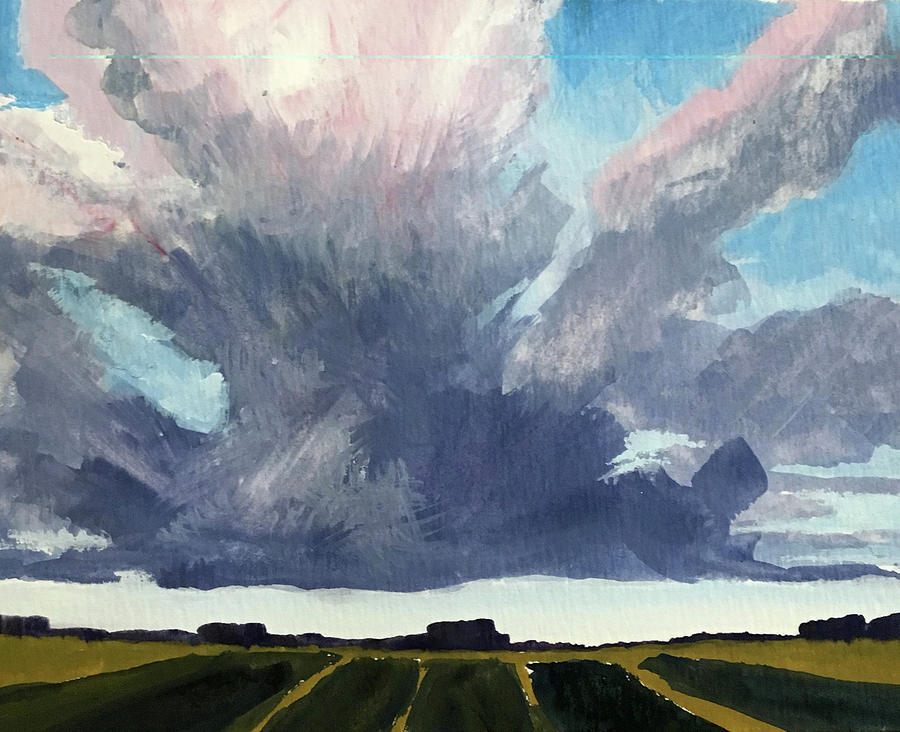 Cloud Sky Painting by Nancy Merkle