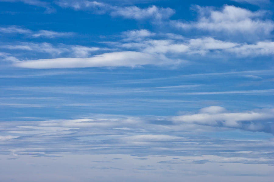 Cloud Streaked Blue Sky Photograph by Sandra Foster