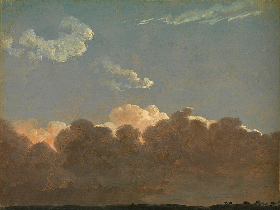 Cloud Study. Distant Storm Painting by Simon Denis