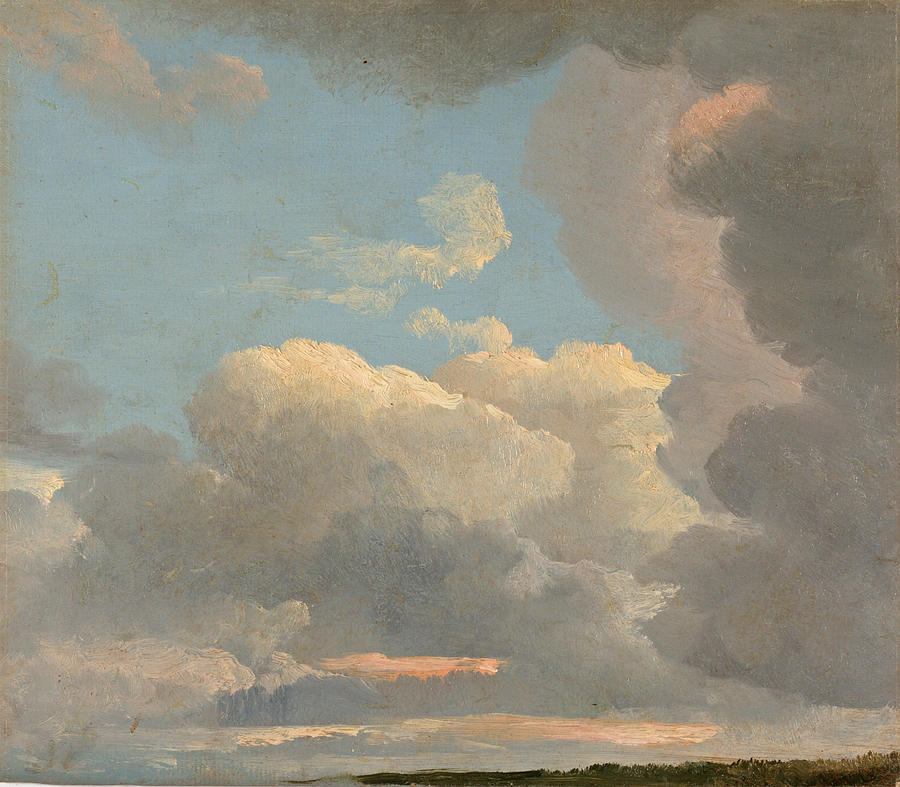Famous Paintings Painting - Cloud Study. Early Evening by Simon Denis