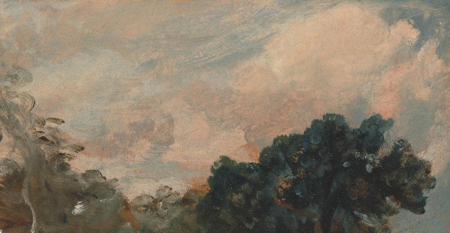 Cloud Study with Trees Painting by John Constable