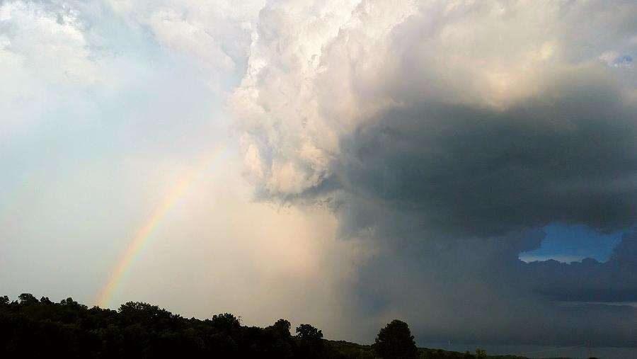Cloud Vomiting a Rainbow  Painting by Ally White