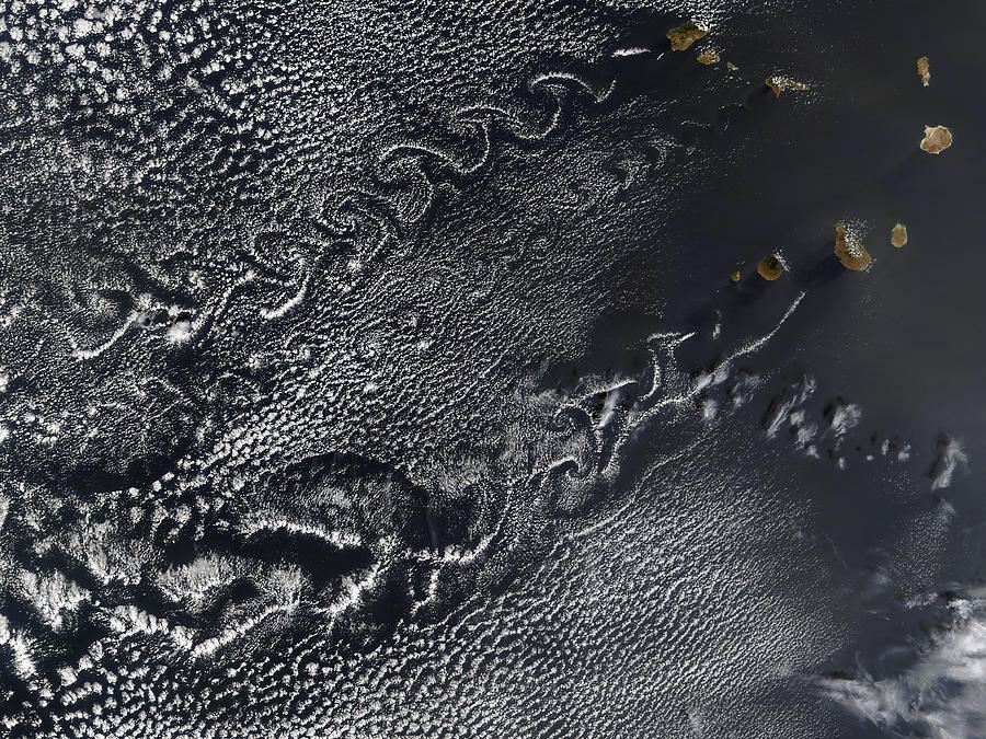 Cloud Vortices Over The Cape Verde Photograph by Stocktrek Images