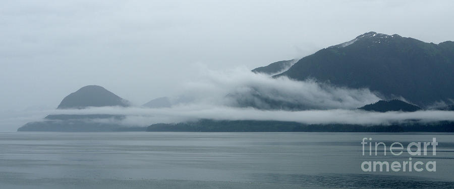 Cloud-wreathed Coastline Inside Passage Alaska Photograph by Rick Bures