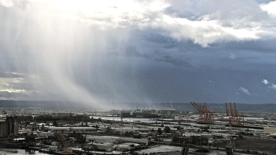 Tacoma Photograph - Cloudburst - Tacoma by Sean Griffin