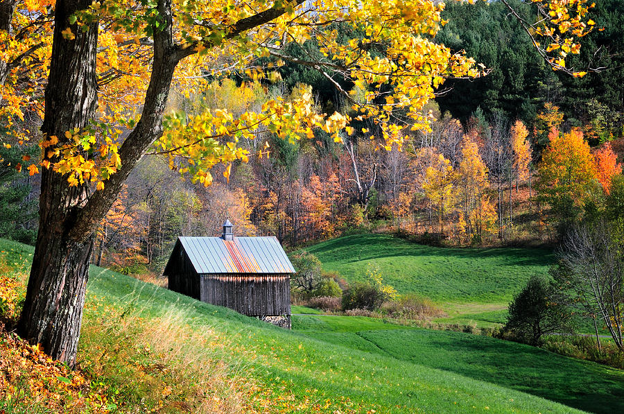 Cloudland Rustic Barn - Pomfret Vermont Photograph by Thomas Schoeller