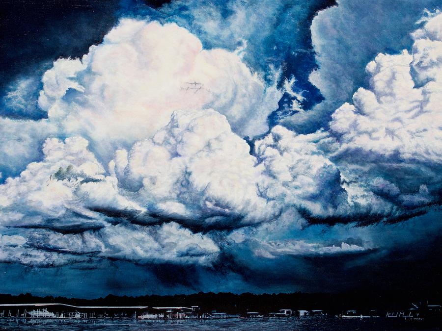 Clouds Painting - Clouds A Lac De Grande by Roland Miguel