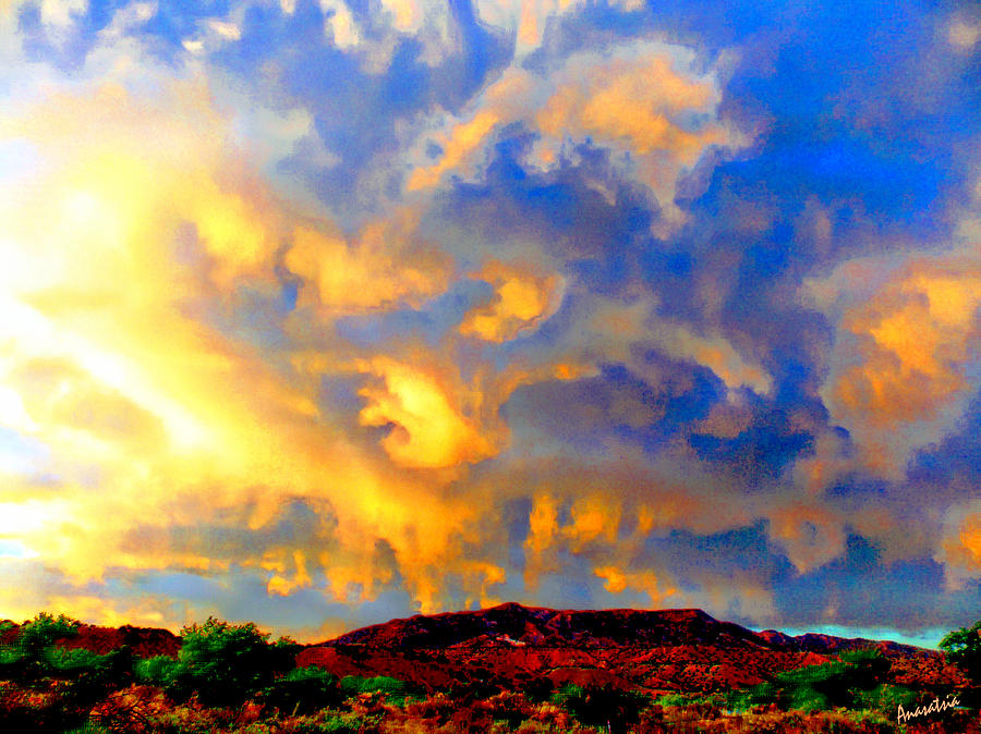 Clouds Above Black Mountain Abiquiu Photograph by Anastasia Savage Ealy