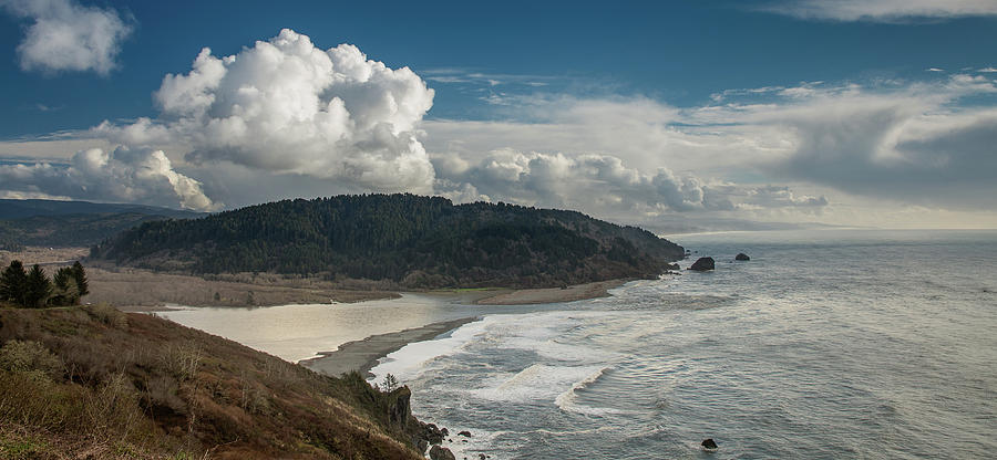 Clouds Above Coast Pano Photograph by Greg Nyquist