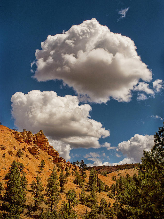 Clouds above Red Rock Canyon - Utah Photograph by Steve Ellison
