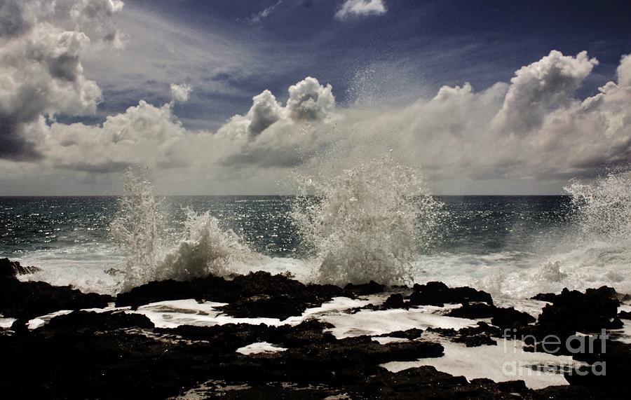 Clouds and Crashing Waves Photograph by Craig Wood
