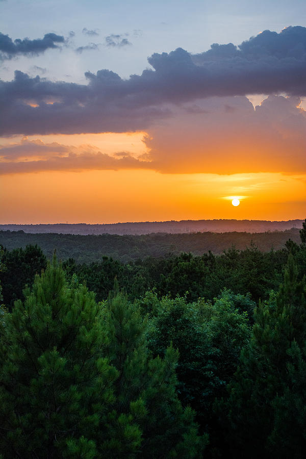 Sunset Photograph - Clouds and Forest by Parker Cunningham