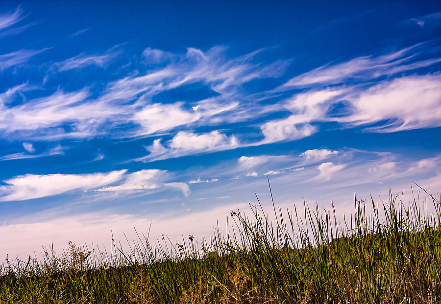 Clouds and Grass 1 Photograph by Vivian Frerichs | Fine Art America