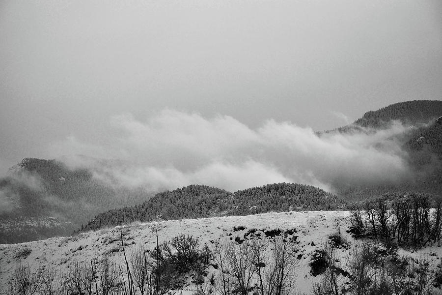 Clouds and Mountains in Black and White Photograph by Nicole Crabtree ...
