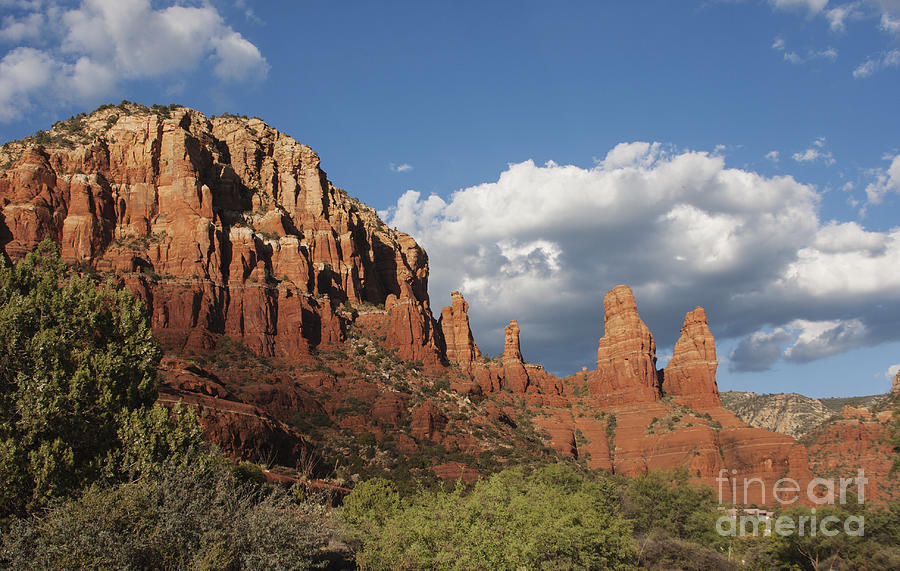 Clouds and Red Rocks in Sedona  Photograph by Ruth Jolly