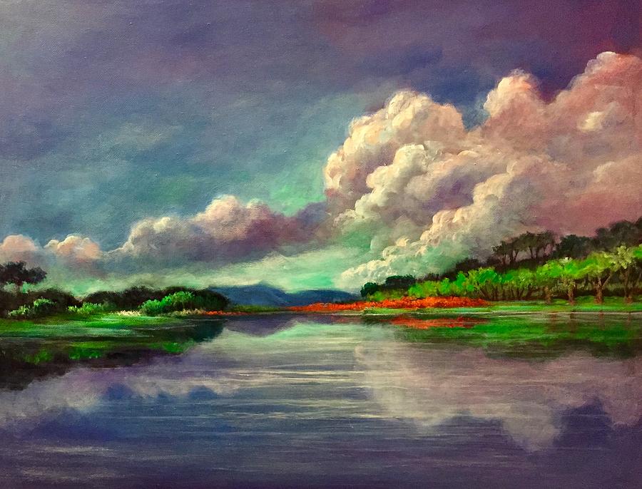 Clouds and Reflections 2 Painting by Rand Burns