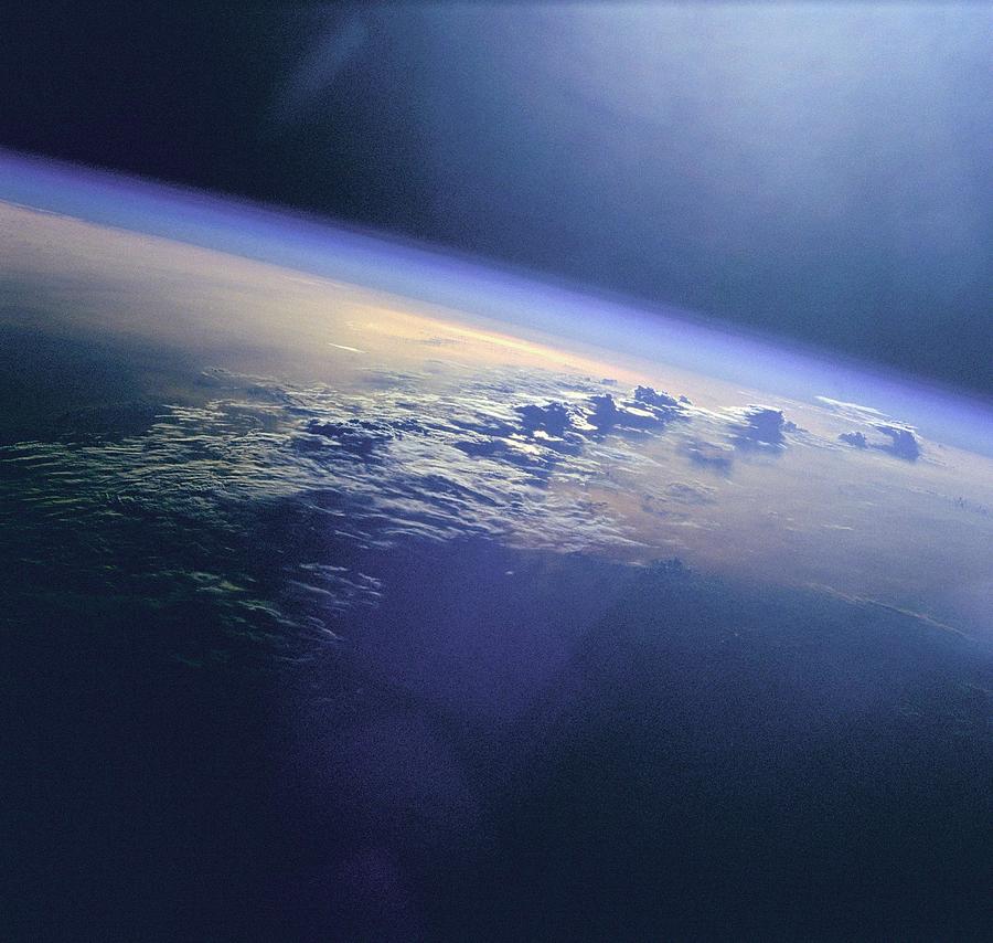 Clouds and Sunglint over Indian Ocean Painting by Celestial Images