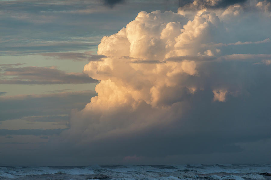 Clouds and Surf Photograph by Robert Potts