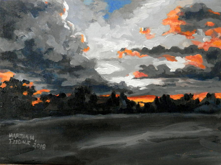 Clouds at Dusk Painting by Martha Tisdale