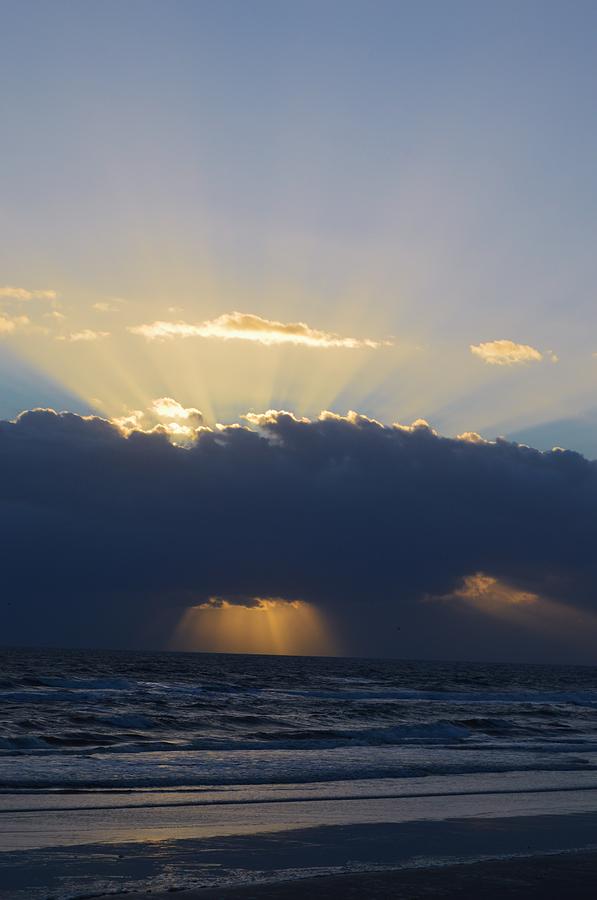 Clouds at Sunrise at Ormond Beach Photograph by Warren Thompson