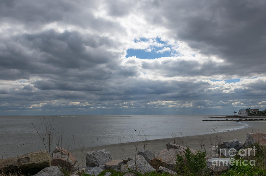Beach Photograph - Clouds Breaking Open by Dale Powell