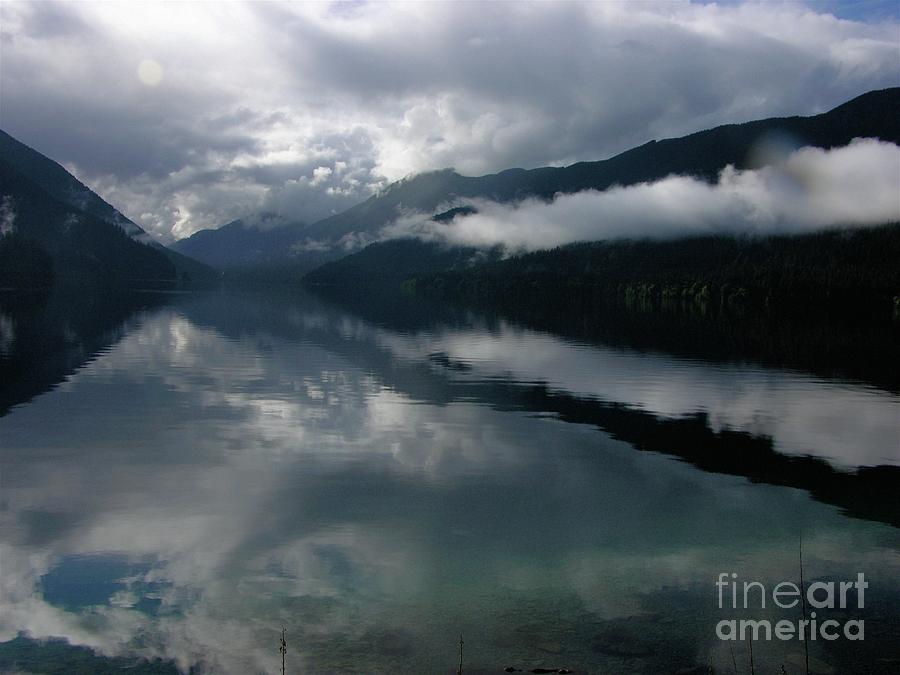Clouds Hugging Lake Crescent Photograph by Bruce Chevillat