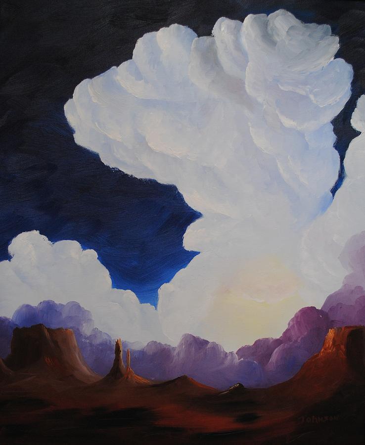 Clouds in Canyonlands Painting by John Johnson