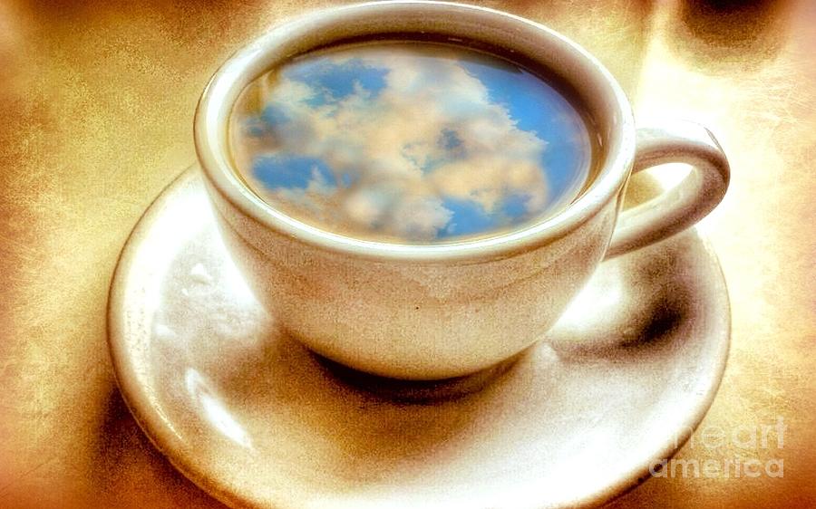 Coffee Photograph - Clouds In My Coffee by Beth Ferris Sale