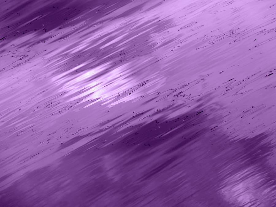 Clouds In the Water - Purple Plum Abstract Photograph by Gill Billington