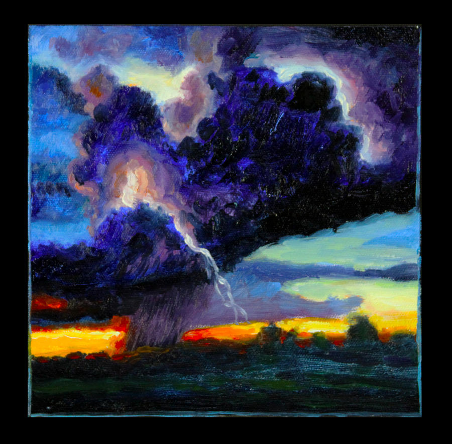 Clouds Number Six Painting by John Lautermilch
