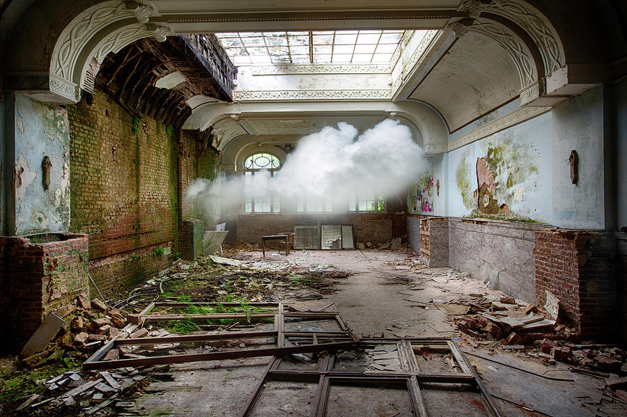 Clouds Of Passed Times - Urban Abandoned Building Photograph by Dirk Ercken