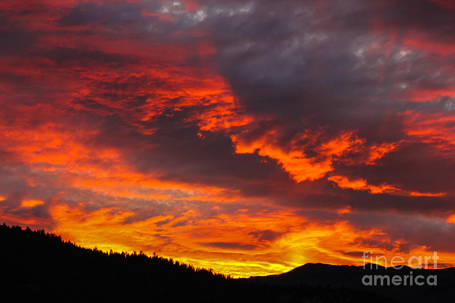 Sunset Photograph - Clouds On Fire by Mark Jackson